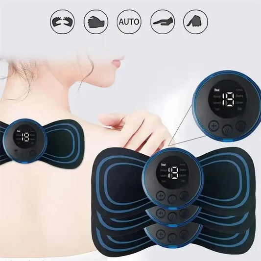 FitGearly Muscle Electric Neck Massager showing ergonomic design and control buttons for targeted neck relief.