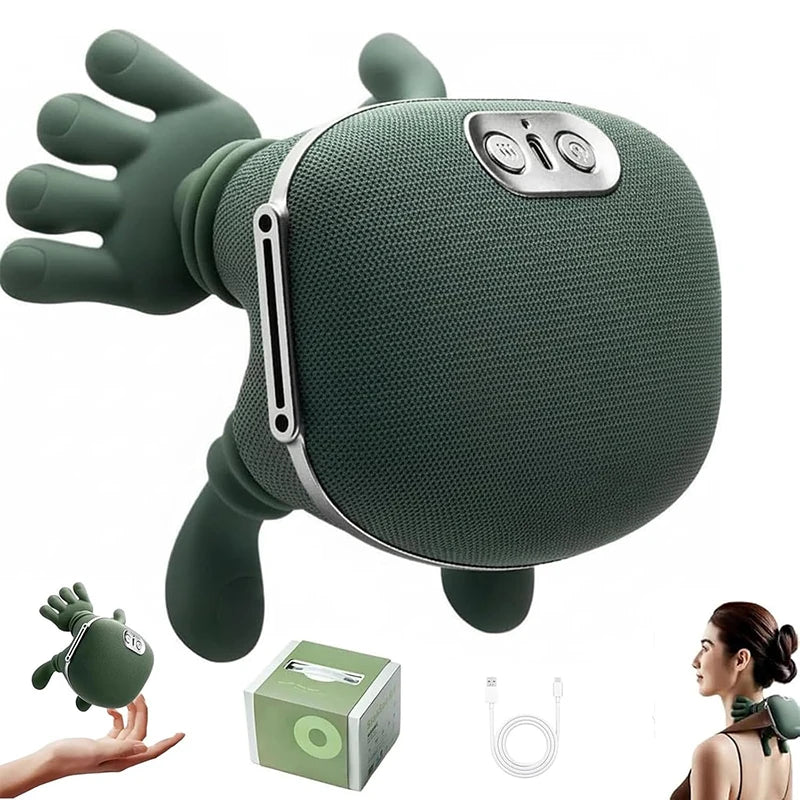 FitGearly Bionic Neck Shoulder Massager Pillow for relief and relaxation, shown in a close-up view of the ergonomic design.