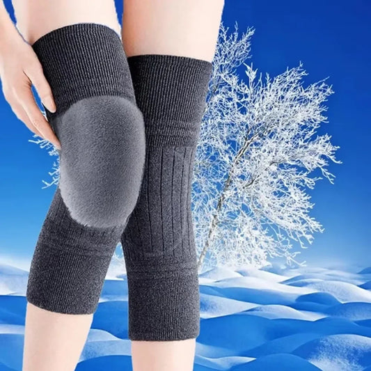 Pair of FitGearly rabbit fur knee pads for women, designed for comfort and protection during health and fitness activities.