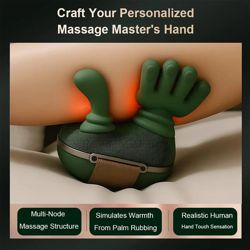 FitGearly Bionic Neck and Shoulder Massager Pillow showing ergonomic design and adjustable straps for targeted relaxation.