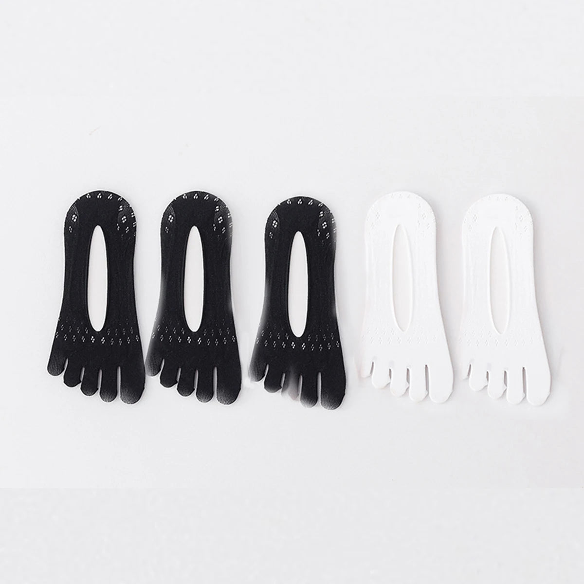 5 pairs Women Socks with Fingers Breathable Summer Ultra-thin Transparent Sock Invisible Elastic Boat Socks Comfortable Boat Sox