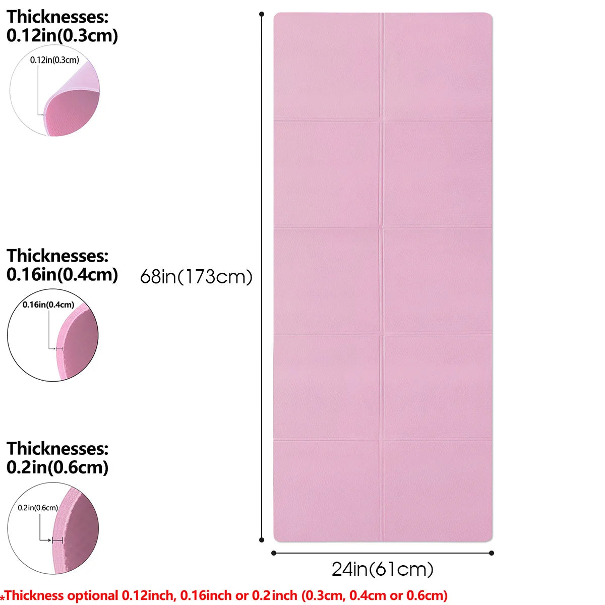 Non-slip FitGearly Pilates fitness exercise mat laid flat, showcasing textured surface for stability during workouts.