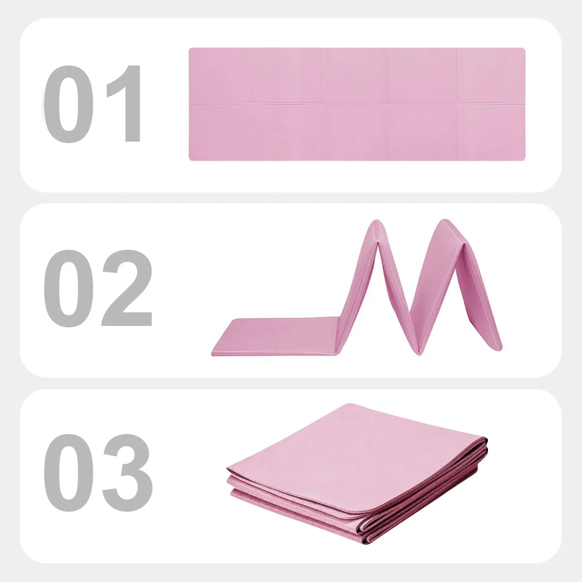 Non-slip Pilates fitness exercise mat by FitGearly, showing textured surface and thick padding for stability during workouts.