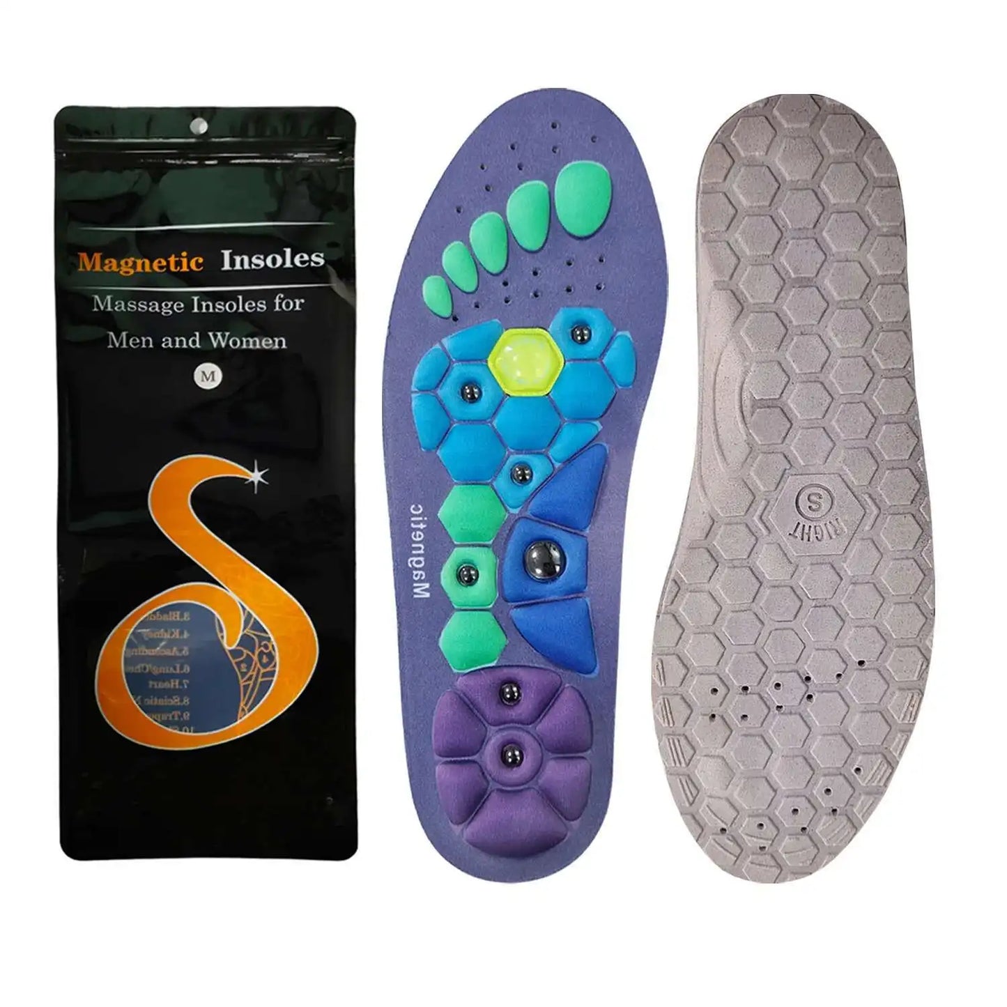 Therapy Sports Insoles Massage Medical Magnetic Foot Weight Loss Slimming Acupressure Insole Anti-fatigue Health Care Shoe Pads
