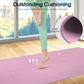 Non-slip Pilates fitness exercise mat by FitGearly, showing textured surface and comfortable cushioning for workout routines.