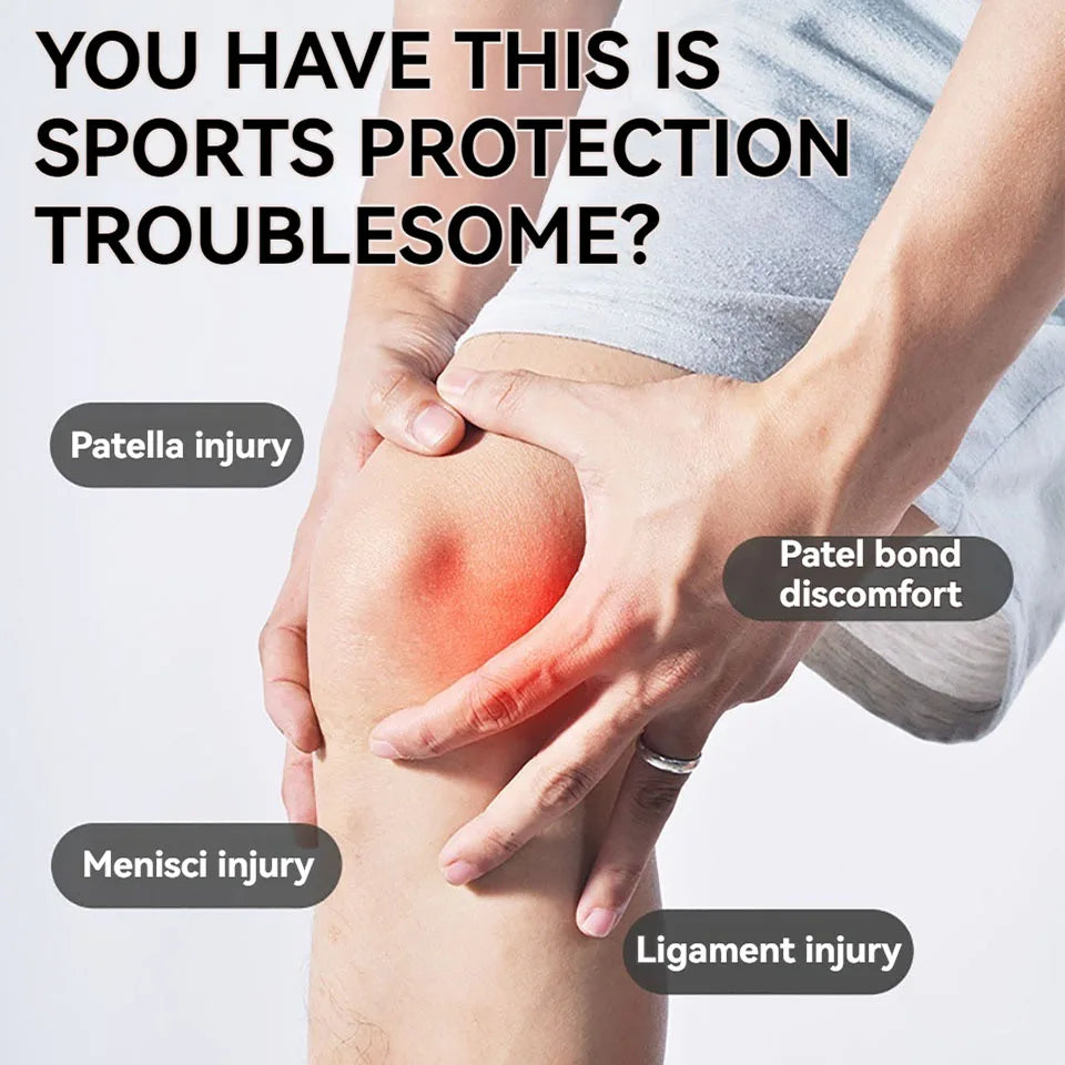 FitGearly sports knee pads with patella strap providing support and compression for health and fitness activities.
