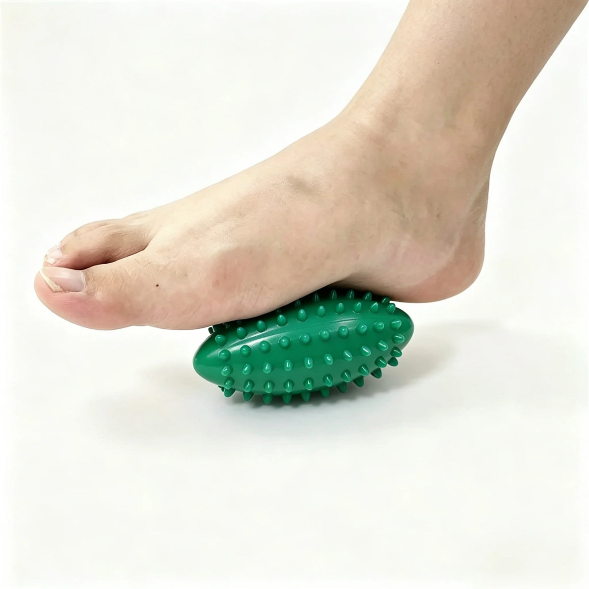 FitGearly spiky foot massage and yoga workout ball for foot therapy and fitness exercises, textured rubber surface for stimulation.