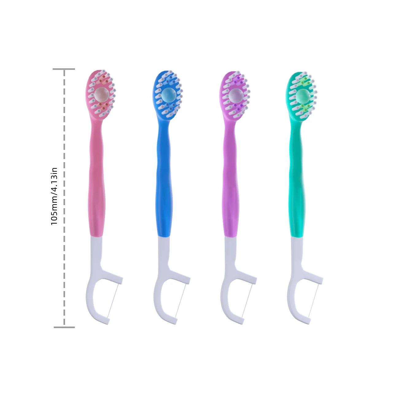 Portable 5-in-1 toothbrush dental floss 8/16pcs for oral cleani ng, disposable toothbrush for adults on -business trips