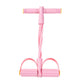 Six FitGearly rubber pedal resistance bands with handles for strength training and full-body workouts.