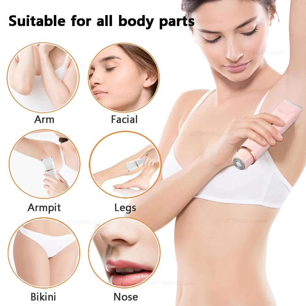 FitGearly electric hair remover trimmer for safe, quick hair removal, shown with sleek ergonomic design and precision blades.