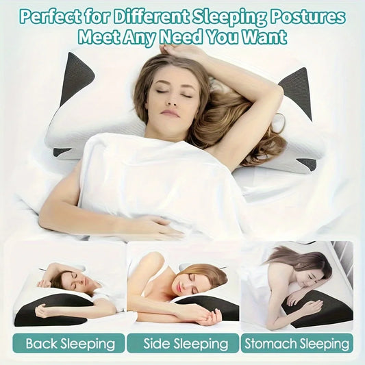 Ergonomic Cotton Snack Pillow with Comfortable Sleeping Design, Soft and lightweight, Perfect for Side, Back and Abdominal Sleep