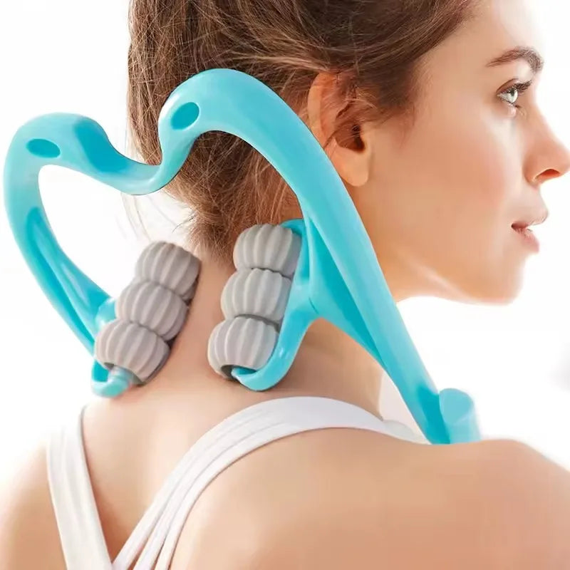 FitGearly 6-Ball Cervical Neck Kneading Roller Massager for neck relief and muscle relaxation in health and fitness settings