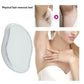 Crystal physical eraser glass hair remover from FitGearly, showing the transparent ergonomic device on a clean background.