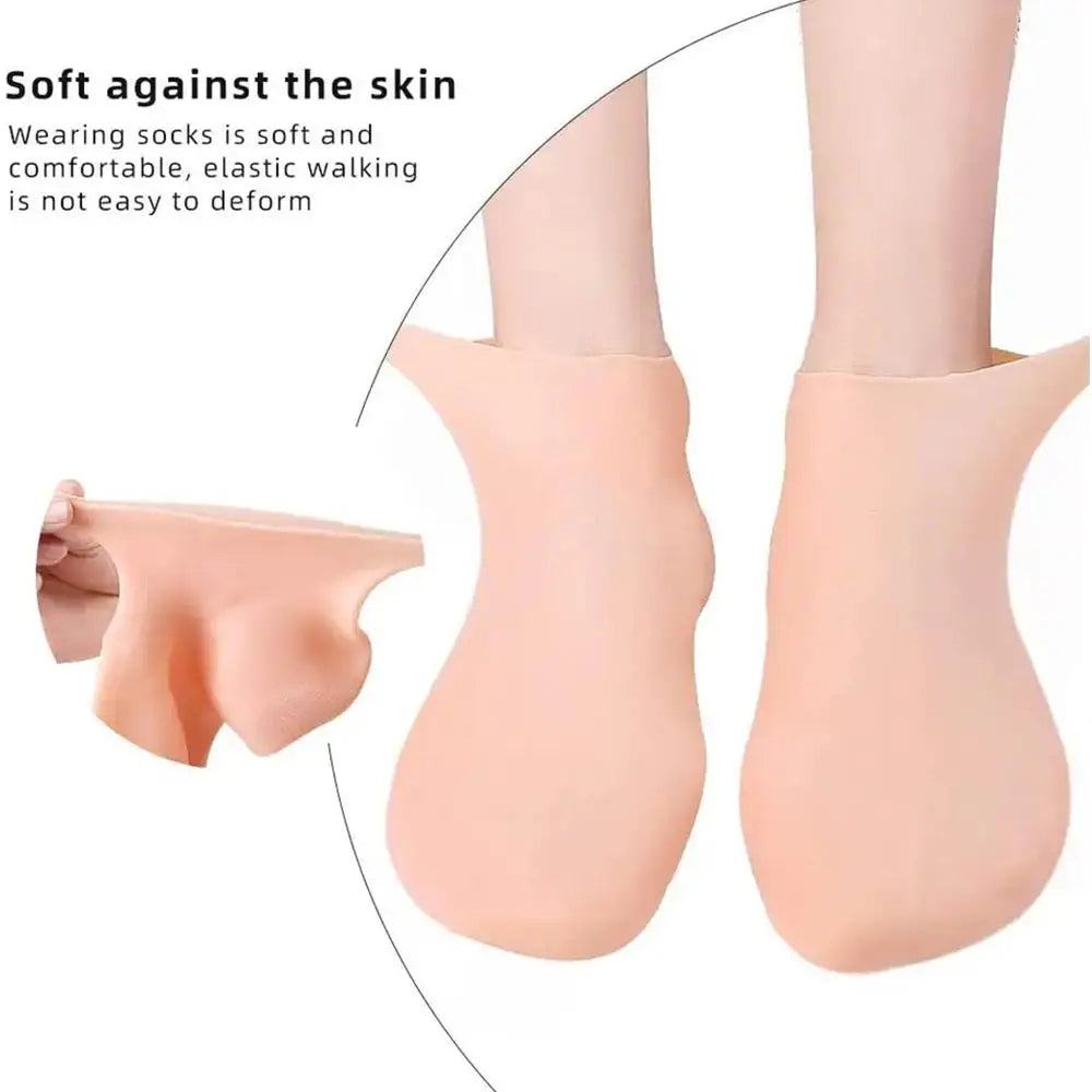 Silicone mask cover, ear-mounted fixed mask to moisturize and absorb essence, reusable hydrating three-piece set, gloves, foot c