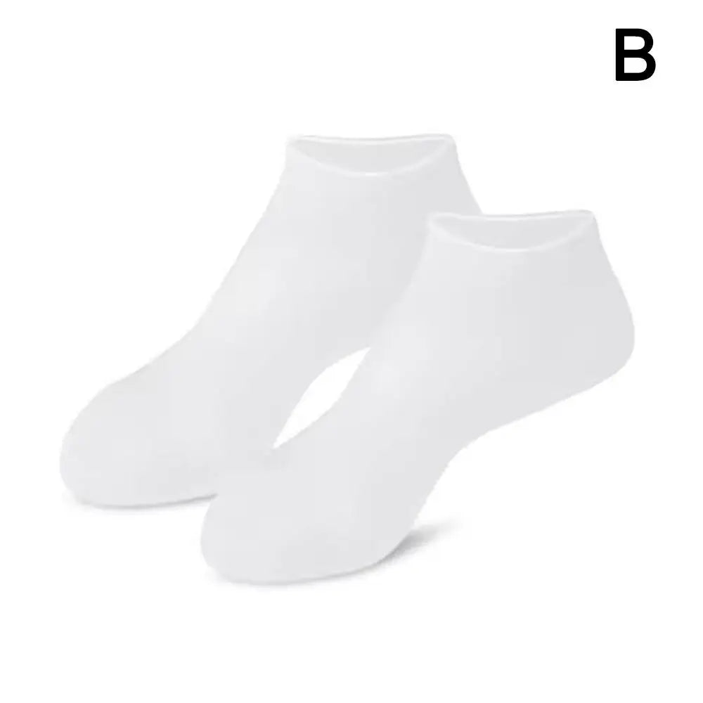 Silicone mask cover, ear-mounted fixed mask to moisturize and absorb essence, reusable hydrating three-piece set, gloves, foot c