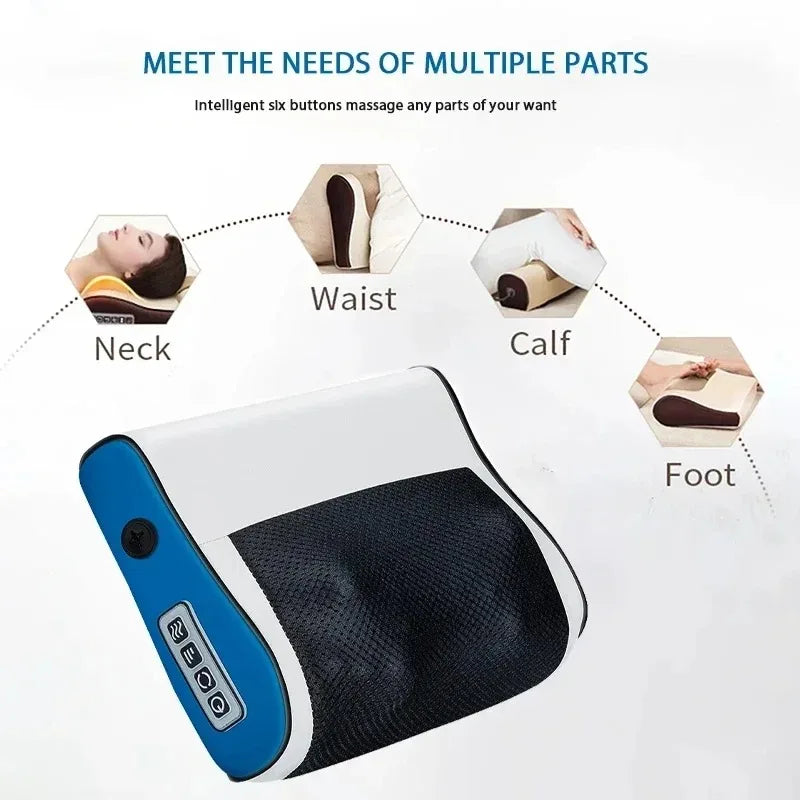 FitGearly multi-functional shoulder massager with hot compress, showing a sleek device designed for relaxing shoulder therapy.