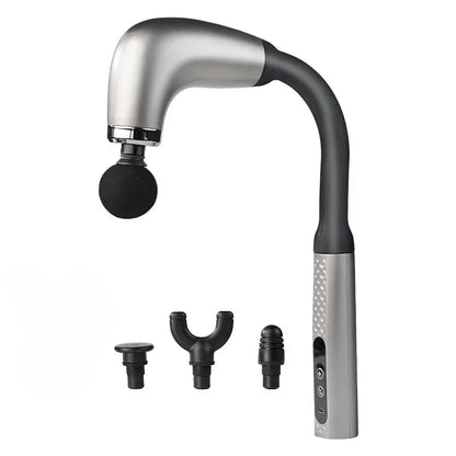 FitGearly electric fascia gun massager for muscle relief and recovery, with ergonomic design and adjustable speed settings.
