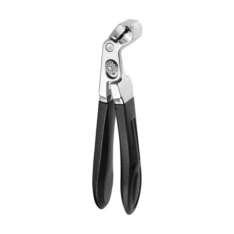 Professional Stainless Steel Toenail Clippers for Seniors, Wide Jaw, Angled Head, Concave Blade