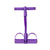 Six FitGearly rubber pedal resistance bands with handles for strength training and physical therapy exercises.