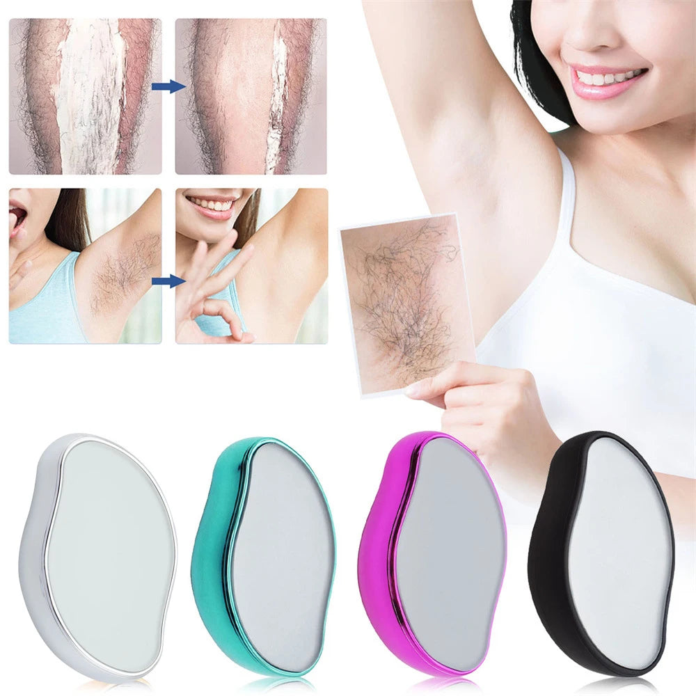 Crystal Physical Eraser Glass Hair Remover by FitGearly for gentle hair removal and skin exfoliation in health and fitness routines.