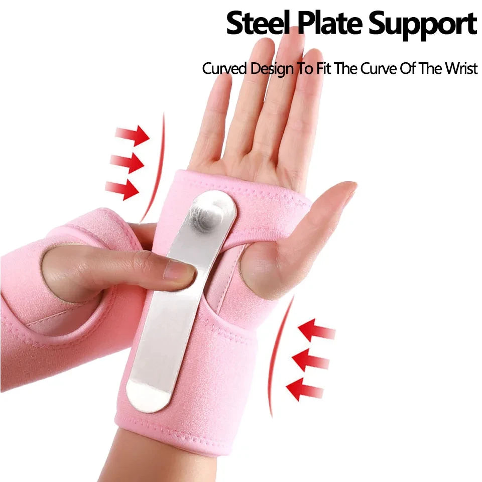 1Pcs Tendon Sheath Wrist Guard  Adjustable Sports Wrist Guard Fixed Steel Plate Support Breathable Adjustable Anti-sprain Wrist