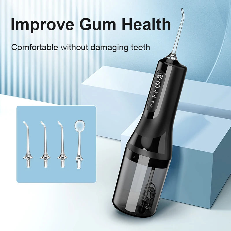 FitGearly electric wireless dental floss cleaner device for effective oral hygiene and dental care.