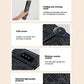 FitGearly automatic pulse foot massage pad with heat feature, showing textured surface and control buttons for relaxation.