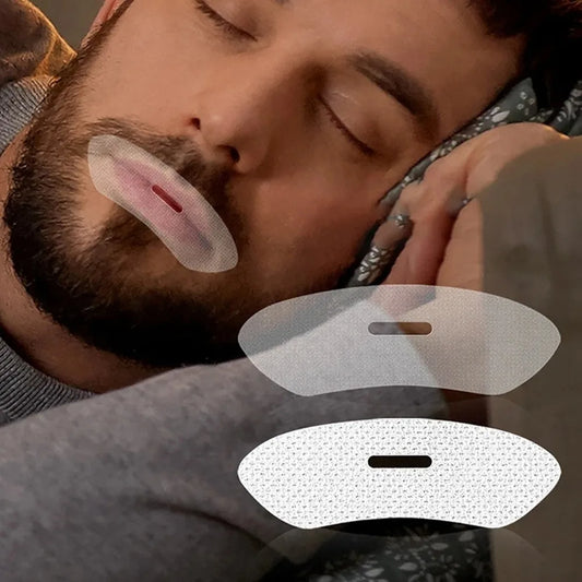 FitGearly anti snoring sleep strips sticker gently seals mouth for better breathing during sleep, health and fitness product.