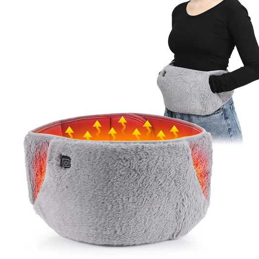 FitGearly electric graphene heating pad uterine belt for cold-proof relief, designed for health and fitness use.