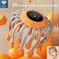 Orange Octopus Head Massager, 10/20 Independent Massage Heads, Wireless Vibration Scalp Scratcher for Daily Relaxation