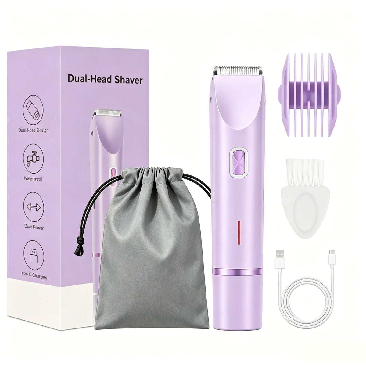 FitGearly electric hair remover trimmer with ergonomic design and sleek black body for precise hair removal.