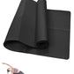 FitGearly non-slip Pilates exercise mat laid out on a wooden floor, designed for health and fitness workouts.