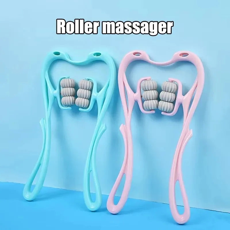 FitGearly 6-ball cervical neck kneading roller massager for neck pain relief and muscle relaxation in health and fitness use