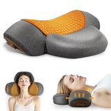 FitGearly electric vibration neck massager with cervical pillow for muscle relaxation and pain relief, shown in a close-up image.