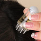 FitGearly anti hair loss essential oil liquid guiding massager device for scalp and hair health, shown in a sleek black design.