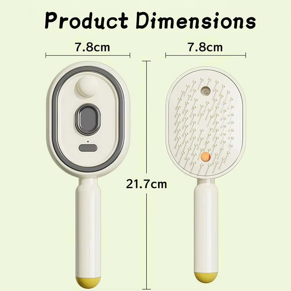 FitGearly Electric Spray Air Cushions Massage Comb showing ergonomic design and air cushion features for head and scalp massage.