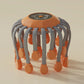 Orange Octopus Head Massager, 10/20 Independent Massage Heads, Wireless Vibration Scalp Scratcher for Daily Relaxation
