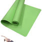 FitGearly non-slip Pilates fitness exercise mat laid out on a wooden floor, showcasing its textured surface and thickness.