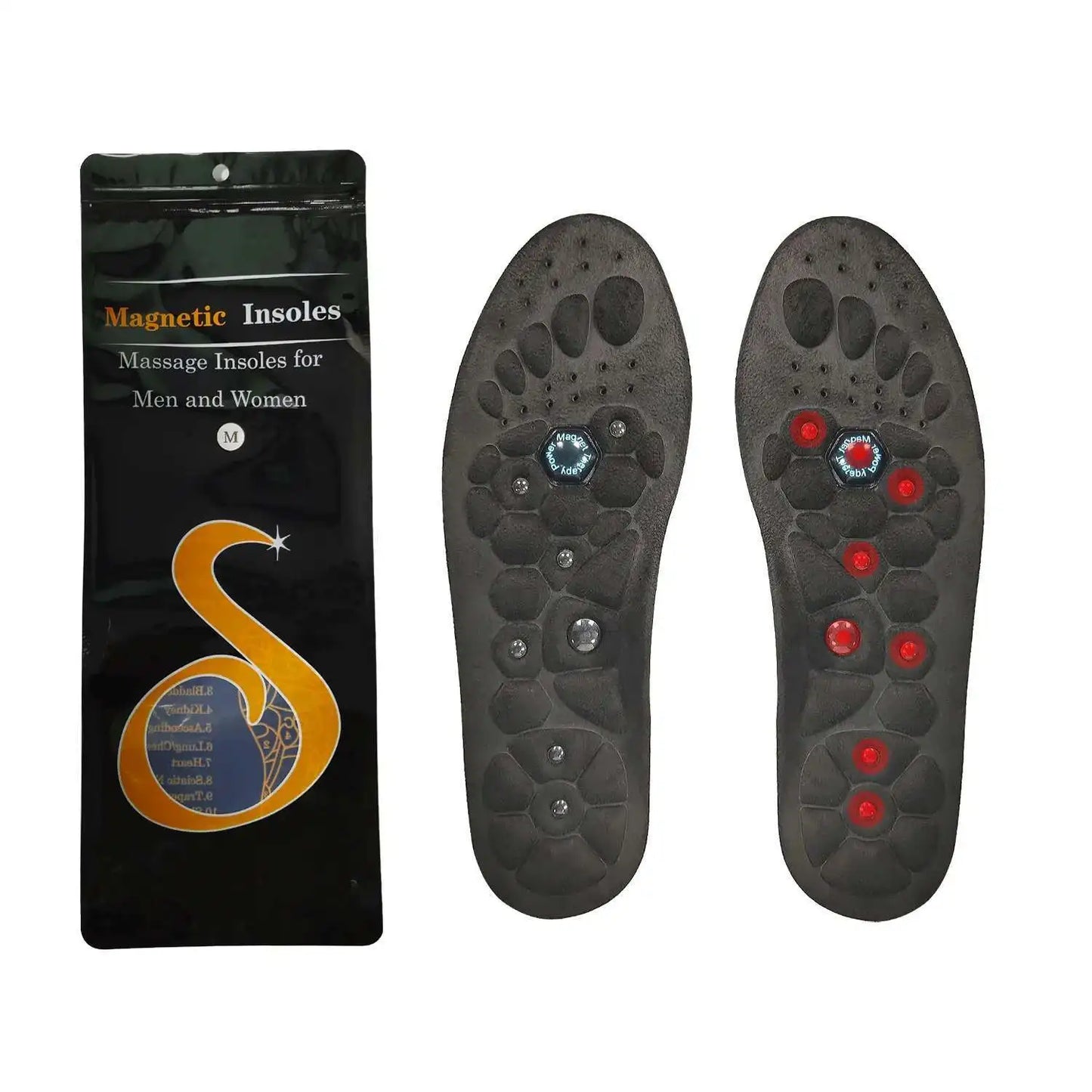 Therapy Sports Insoles Massage Medical Magnetic Foot Weight Loss Slimming Acupressure Insole Anti-fatigue Health Care Shoe Pads