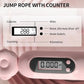 Electronic counting skipping rope by FitGearly with digital display and adjustable length for cardio workouts.