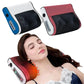 FitGearly multi-functional shoulder massager with hot compress, showing a sleek device with adjustable straps and heating elements.