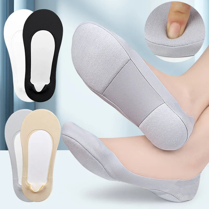 Women's boat socks by FitGearly designed for plantar fasciitis relief, made of breathable fabric with supportive arch support.