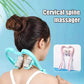 FitGearly 6-ball cervical neck kneading roller massager for muscle relief and relaxation, shown in use on the neck.