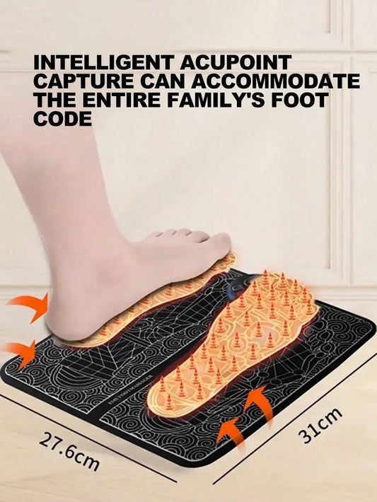 FitGearly automatic pulse foot massage pad with heat therapy for relaxing foot care and improved circulation.