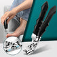Professional Stainless Steel Toenail Clippers for Seniors, Wide Jaw, Angled Head, Concave Blade