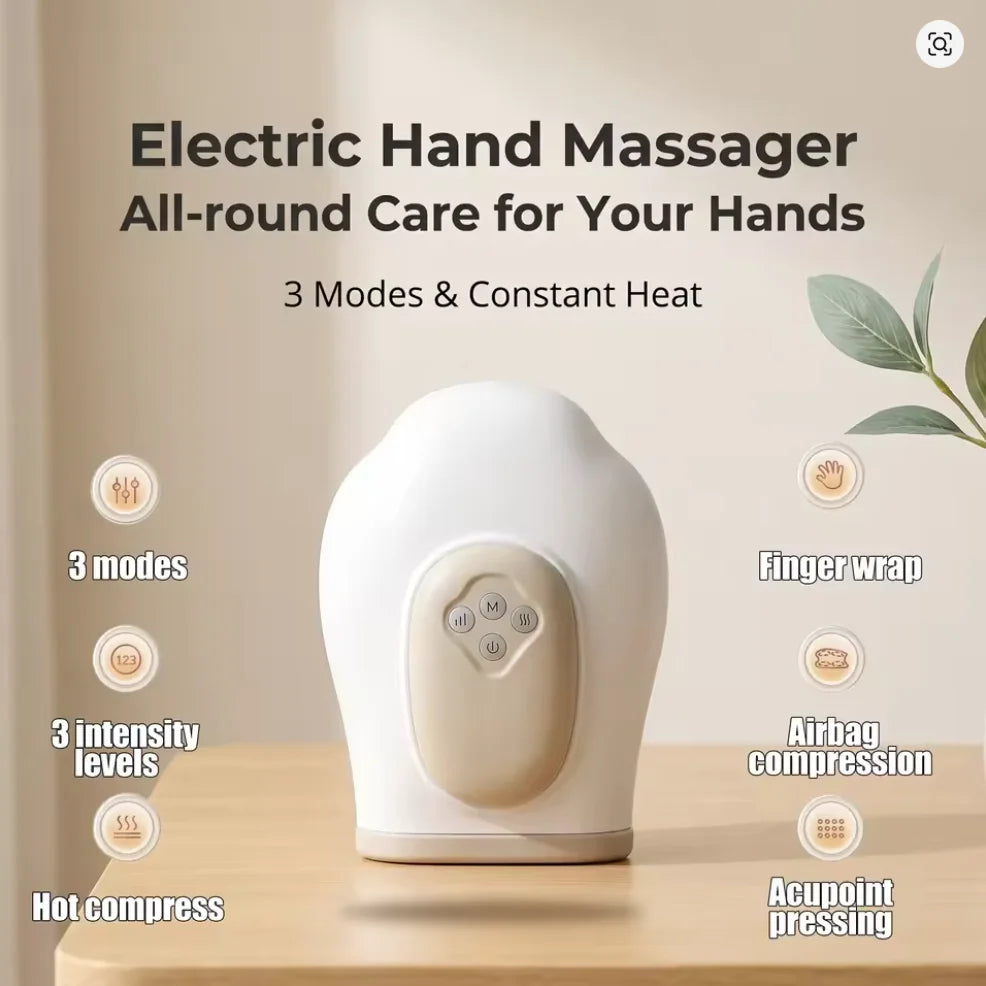 Hand Massager with Airbag Compression Finger Wrist Palm Massage Machine Vibration Glove for Hand Muscle Relax Gift for Men Women