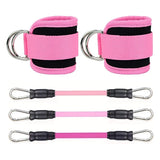 FitGearly ankle straps resistance bands set for fitness, featuring adjustable straps and durable elastic for workout exercises.